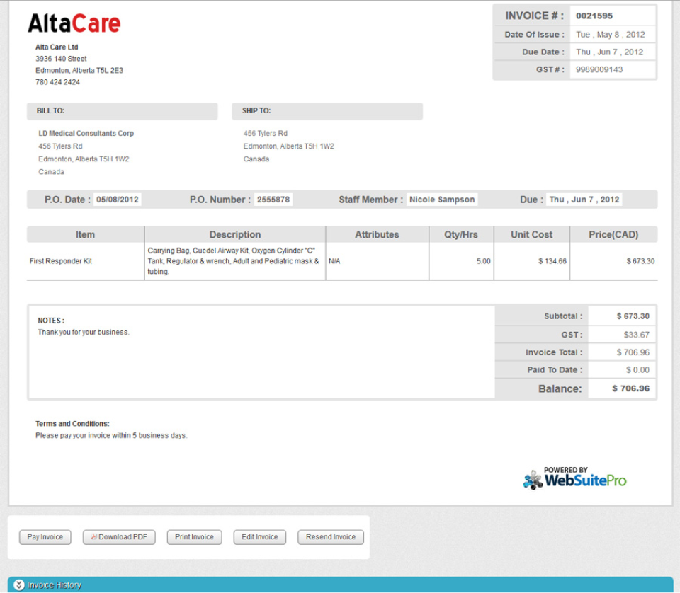 screenshot of Web Suite Pro